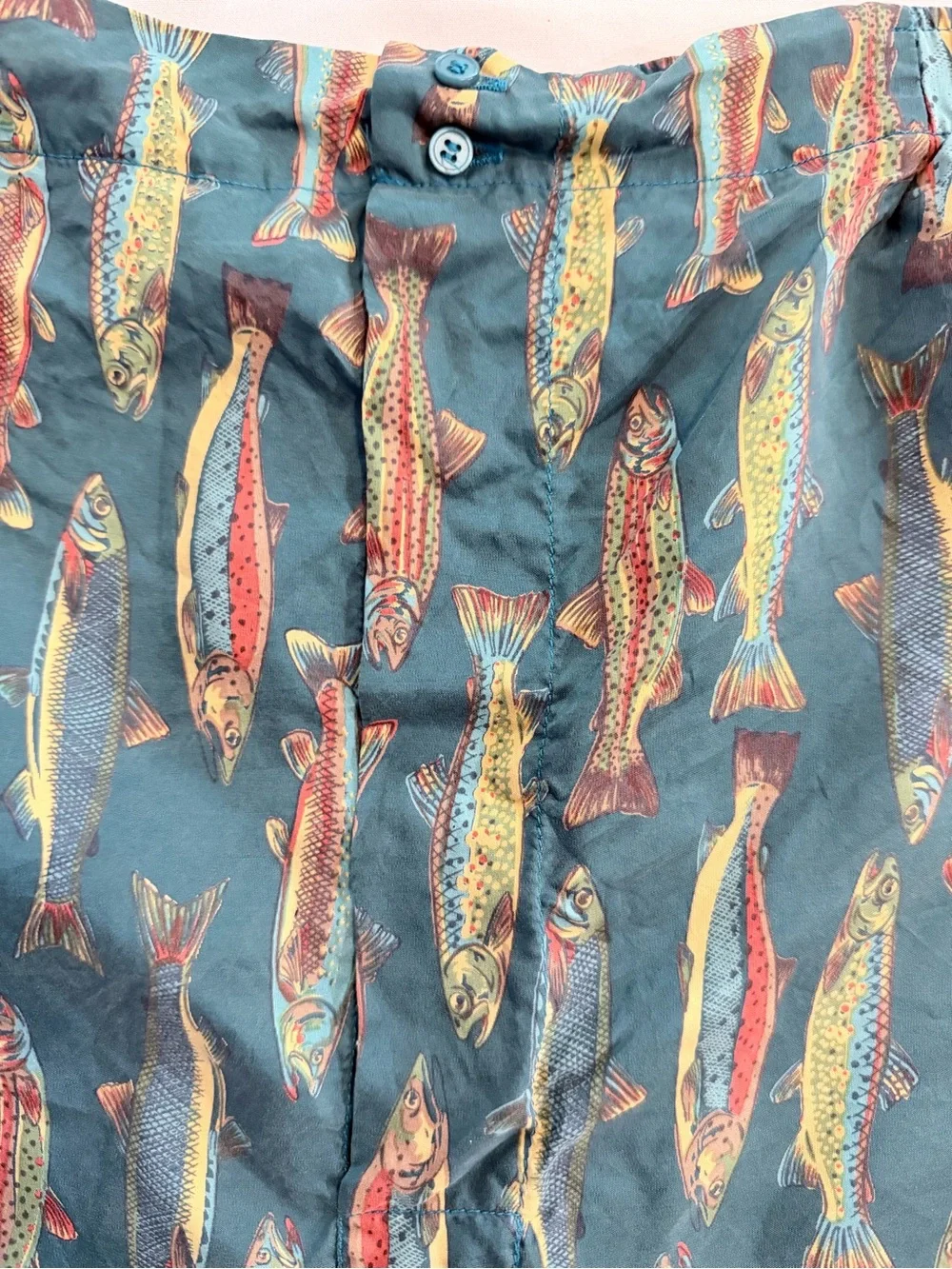 Vintage 90s JB Collection 100% Silk Trout Print Boxer Shorts – Size XL